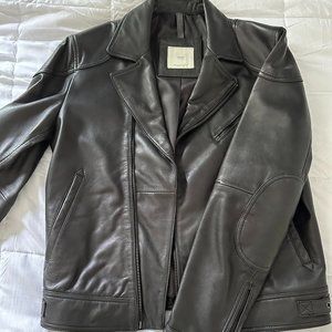 Mango Leather Biker Jacket